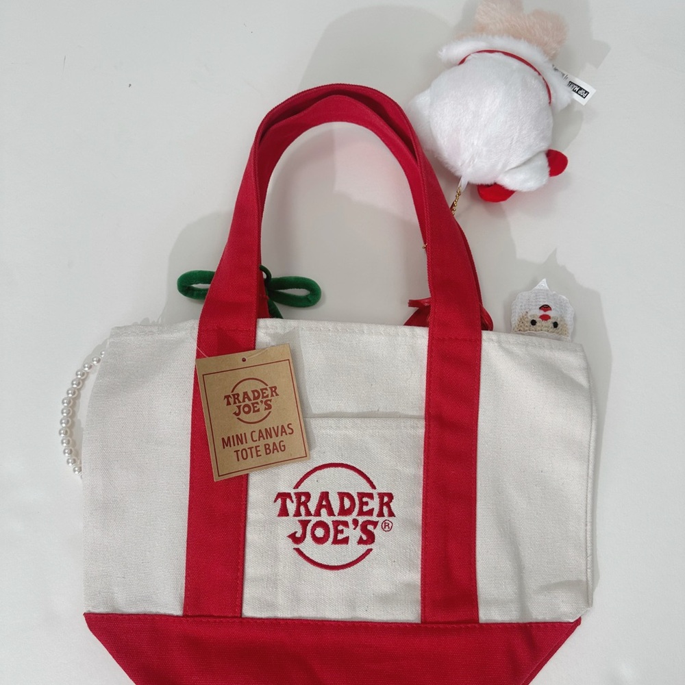 Trader Joe’s Mini Tote Bag Red - Picture 8 of 8